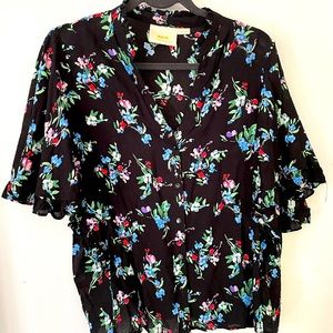 Maeve flutter sleeve blouse